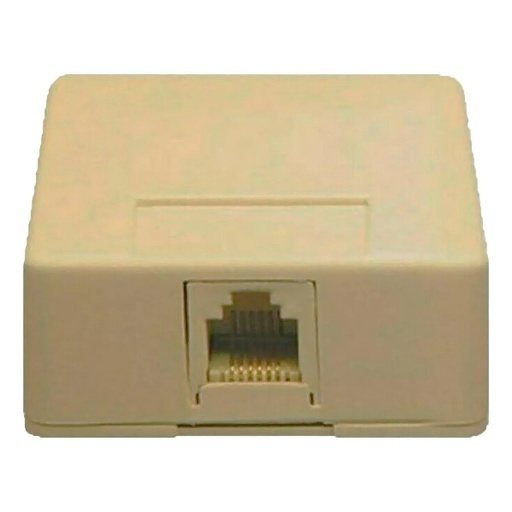 [SUMREDIC625SB6I] BISCUIT JACK SURFACE MOUNT 6P6C IVORY