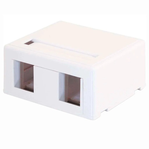 [SUMREDIC107SB2W] SURFACE MOUNT BOX 2 PORT BLANCO