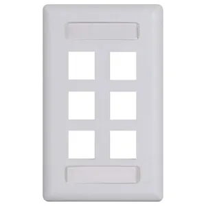 FACEPLATE CLASISIC 6PORT 1G W-STATION ID BLANCO