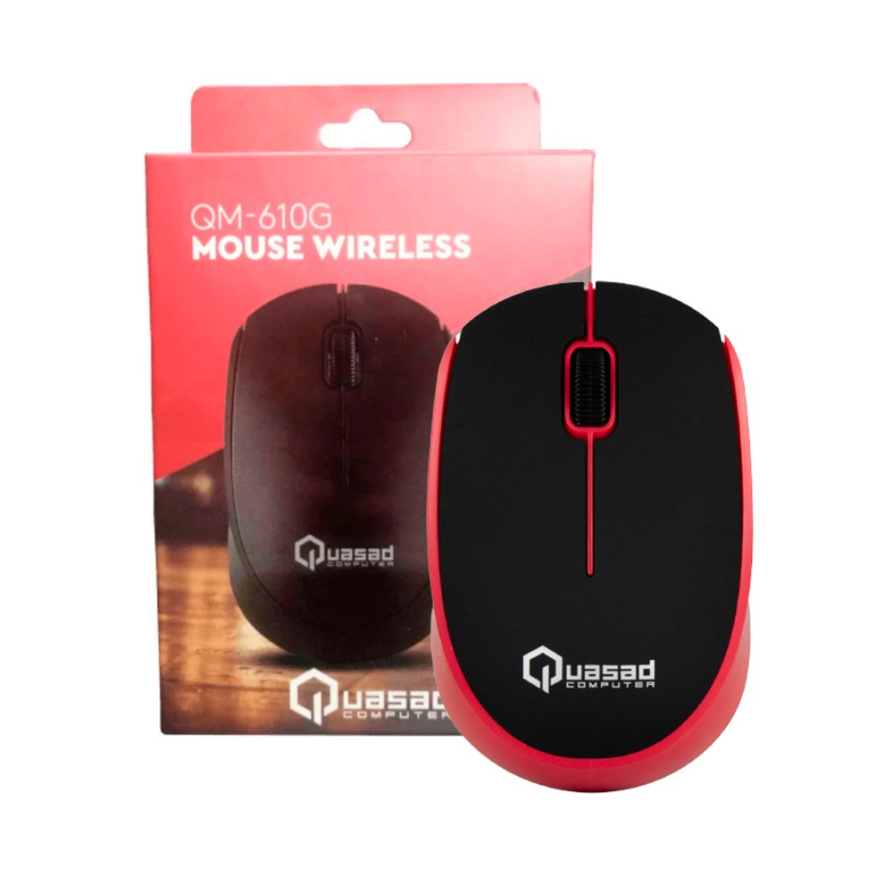 [MOUQUAQM610GRED] MOUSE QUASAD QM-610 WIRELESS ROJO