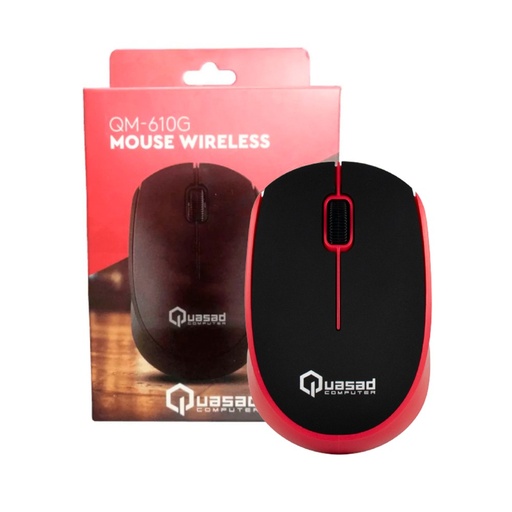 [MOUQUAQM610GRED] MOUSE QUASAD QM-610 WIRELESS ROJO