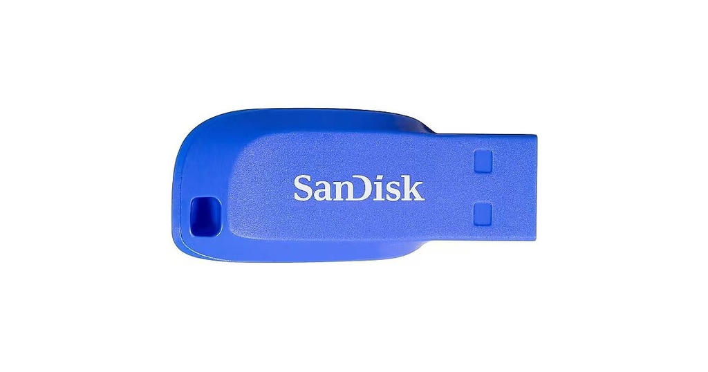 FLASH MEMORY SANDISK 16GB Cruzer Blade USB-A 2.0 Blue