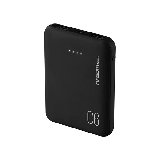 [ADAARGPB-1136BK] POWER BANK ARGOM 6000 ARG-PB-1136 WITH CABLE NEGRO
