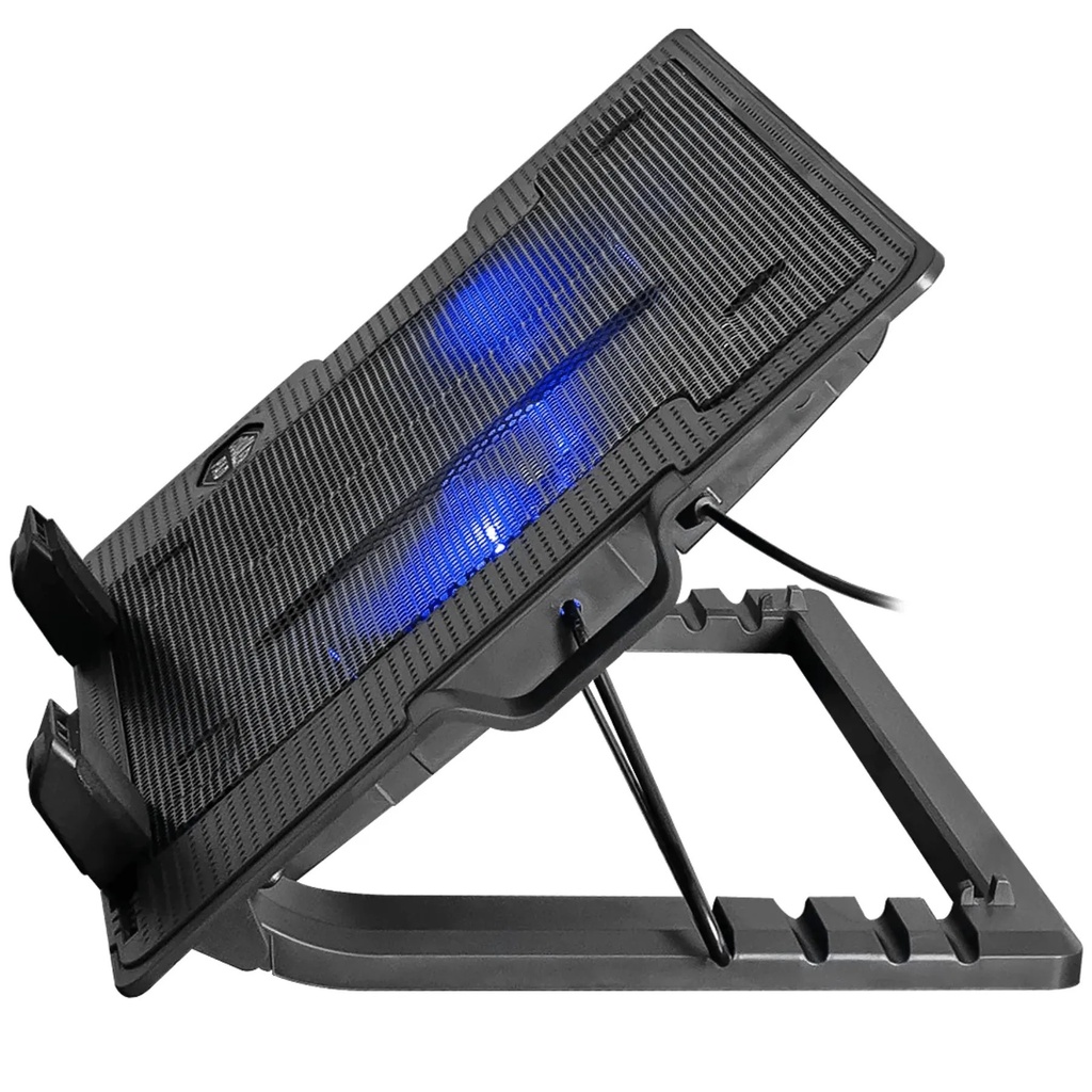 COOLING FAN 2-USB 1-VENTILADOR 5-NIVELES NEGRO
