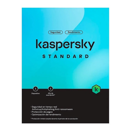 [SOFKASGA0000750] ANTIVIRUS KASPERSKY STANDARD - SEGURIDAD - RENDIMIENTO