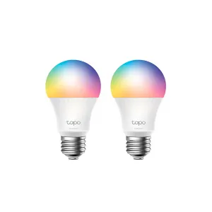 FOCO INTELIGENTE TP-LINK TAPO SMART WIFI LIGHT MULTICOLOR 1055 LUM. CONTROL POR VOZ (2 PACK)