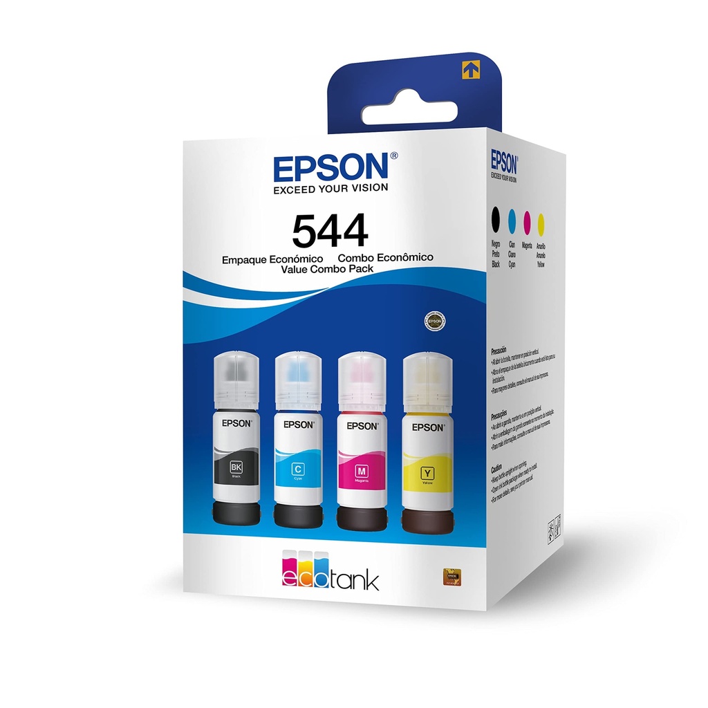 KIT BOTELLAS EPSON T544 4 COLORES BLACK-CYAN-MAGENTA-YELLOW