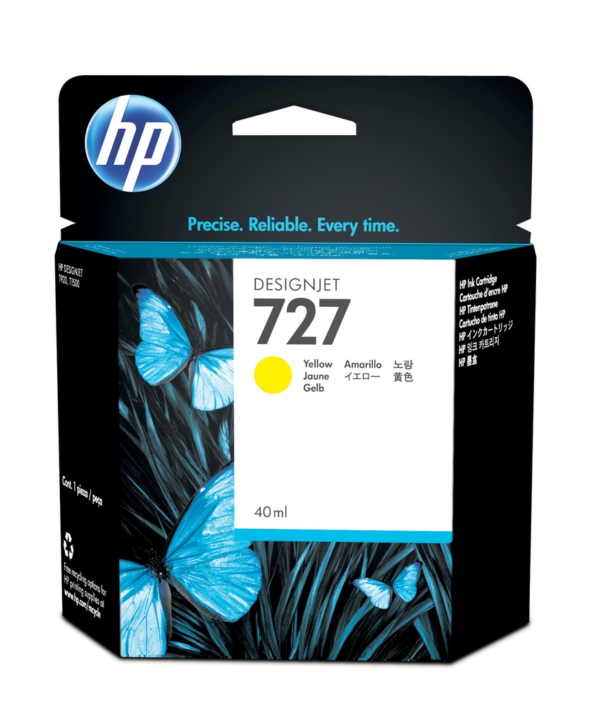 CARTUCHO HP 727 AMARILLO 40ML