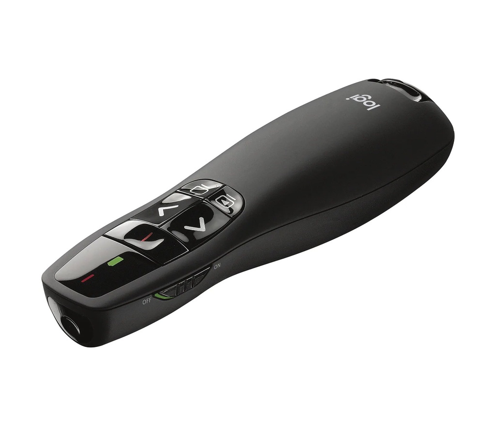PUNTERO LOGITECH R400 NEGRO USB-PLUG AND PLAY-LUZ ROJA-RADIO 15 METROS