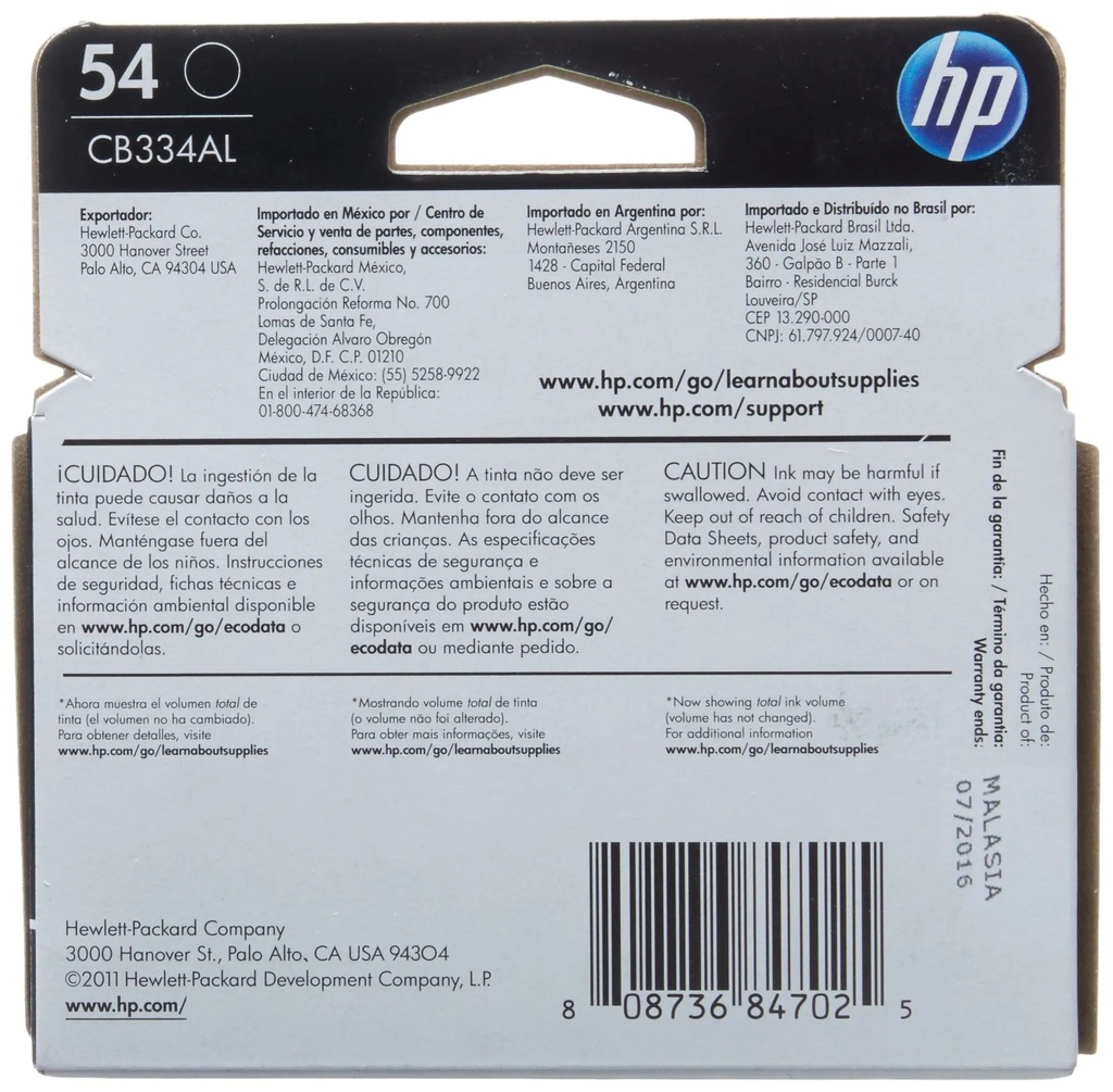CARTUCHO HP CB334AL