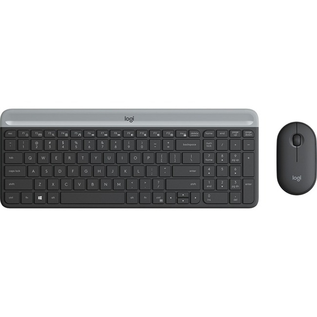 TECLADO-MOUSE COMBO LOGITECH MK470 GRAFITO SLIM WIRELESS USB PLUG AND PLAY