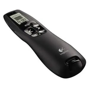 [PUNLOG910001350] PUNTERO LOGITECH PROFESIONAL R800 NEGRO LCD-USB-PLUG AND PLAY-LUZ VERDE-RADIO 30 METROS