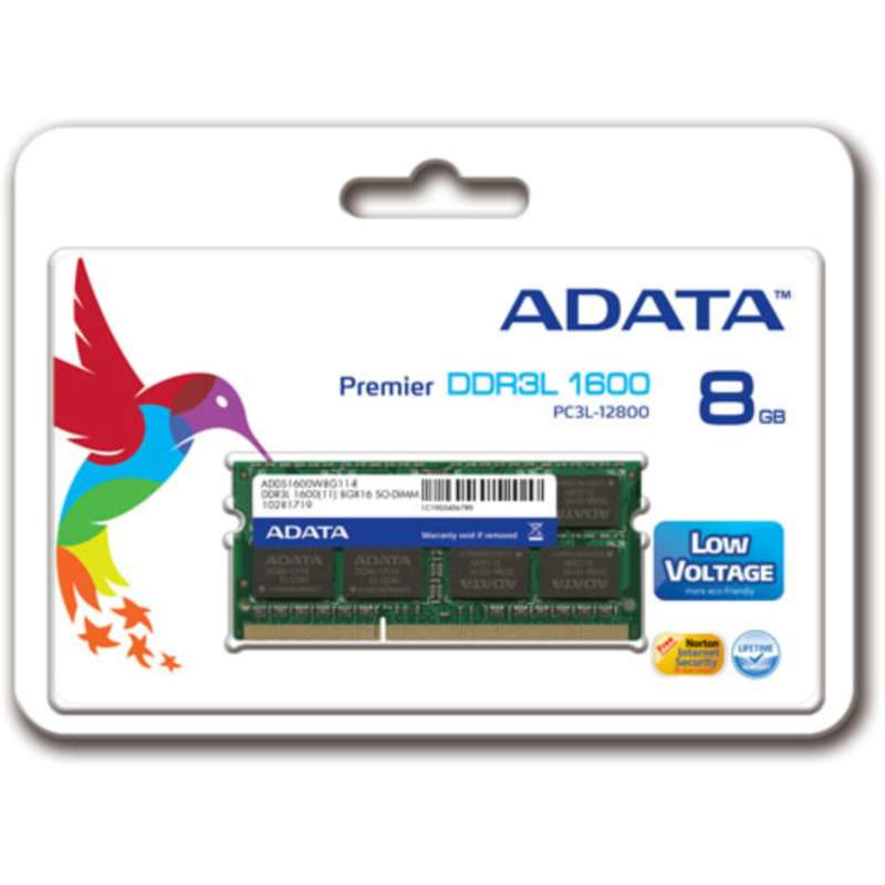 SO-DIMM ADATA 8GB PC-1600 DDR3L LOW VOLTAGE