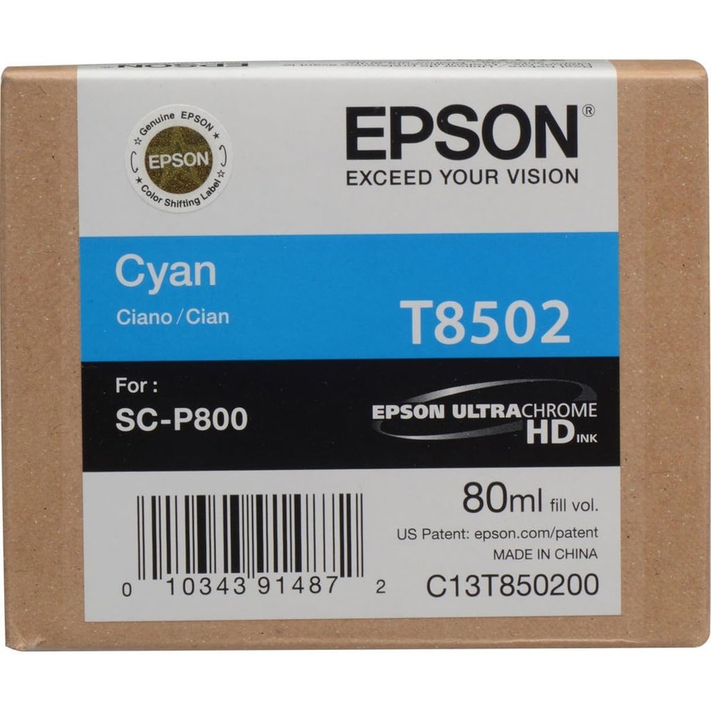 CARTUCHO EPSON T85080N ULTRACHROME HD 80ML MATTE BLACK