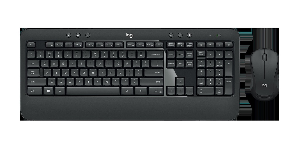 TECLADO-MOUSE COMBO LOGITECH MK540 NEGRO ADVANCED WIRELESS USB UNIFYING PLUG AND PLAY