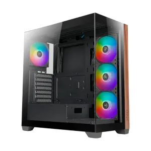 CASE AZZA Neptune AZ-491 Gaming Vidrio-Templado Left Side USB2.0 USB3.0 RGB Mid Tower Black