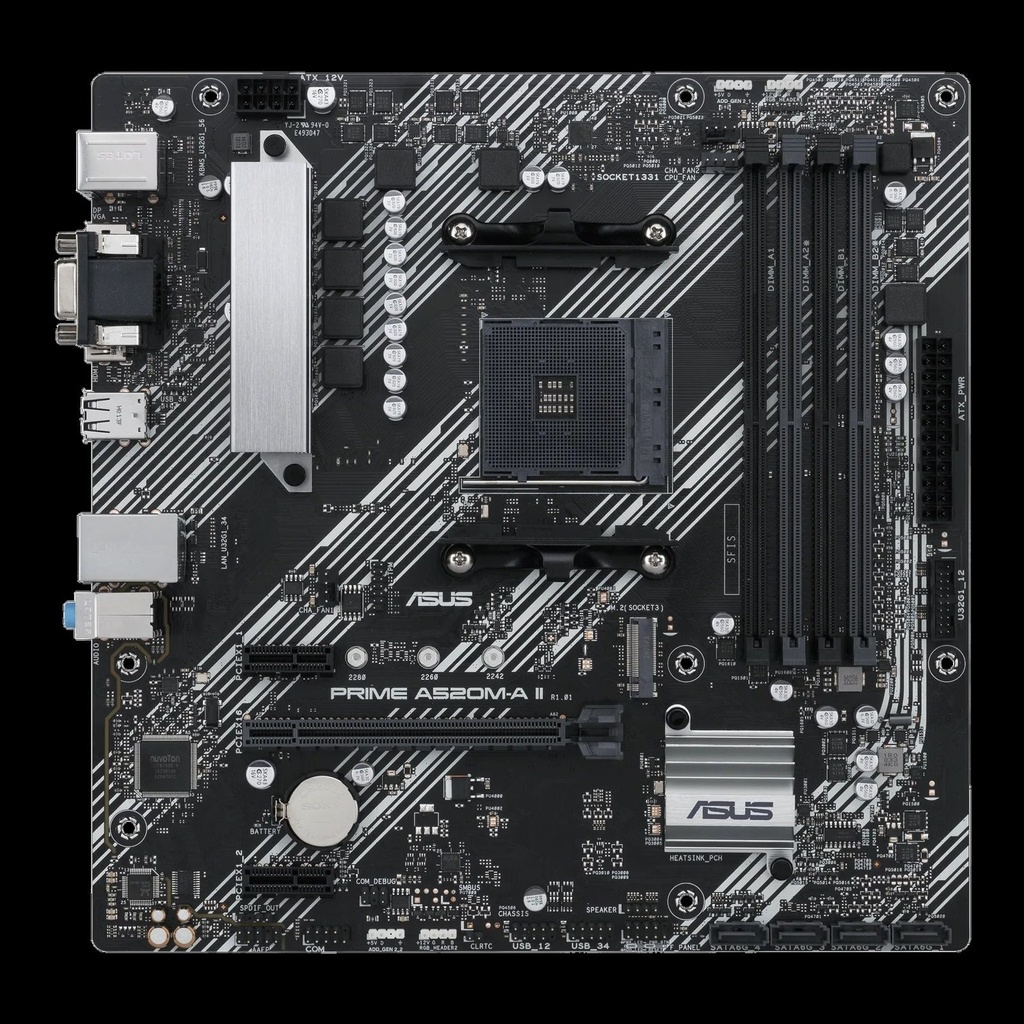 MBO ASUS PRIME A520M-K AM4 RYZEN 2DA. 2XDDR4 HDMI DP 12USB 4PCIE MATX