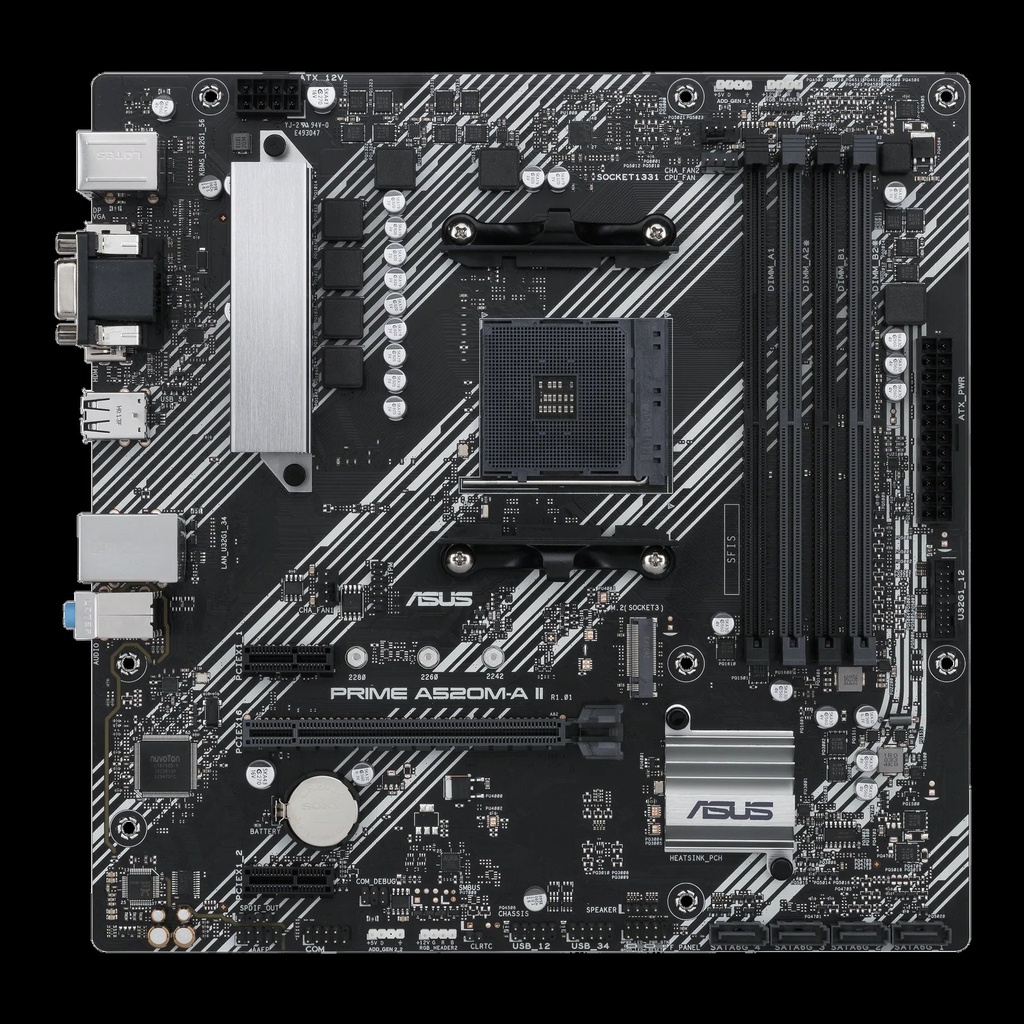 MBO ASUS PRIME A520M-K AM4 RYZEN 2DA. 2XDDR4 HDMI DP 12USB 4PCIE MATX