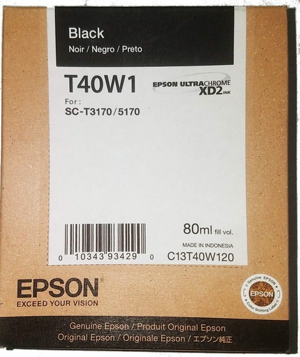 [SUMEPST40W120] CARTUCHO EPSON T40W120 NEGRO ULTRACHROME XD2 HC 80ML