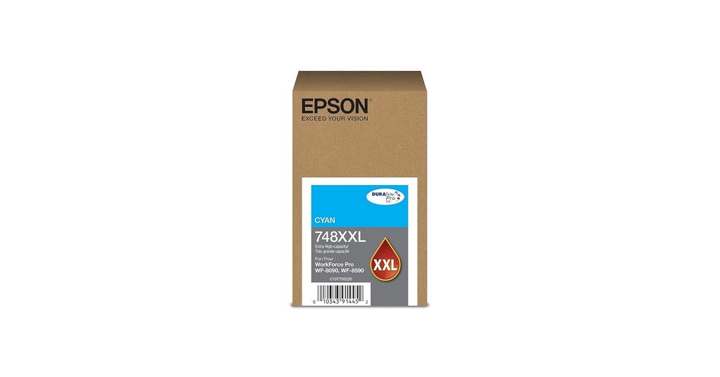 Carucho Epson DURABrite Pro 748XXL Extra-High Capacity 7K Cyan