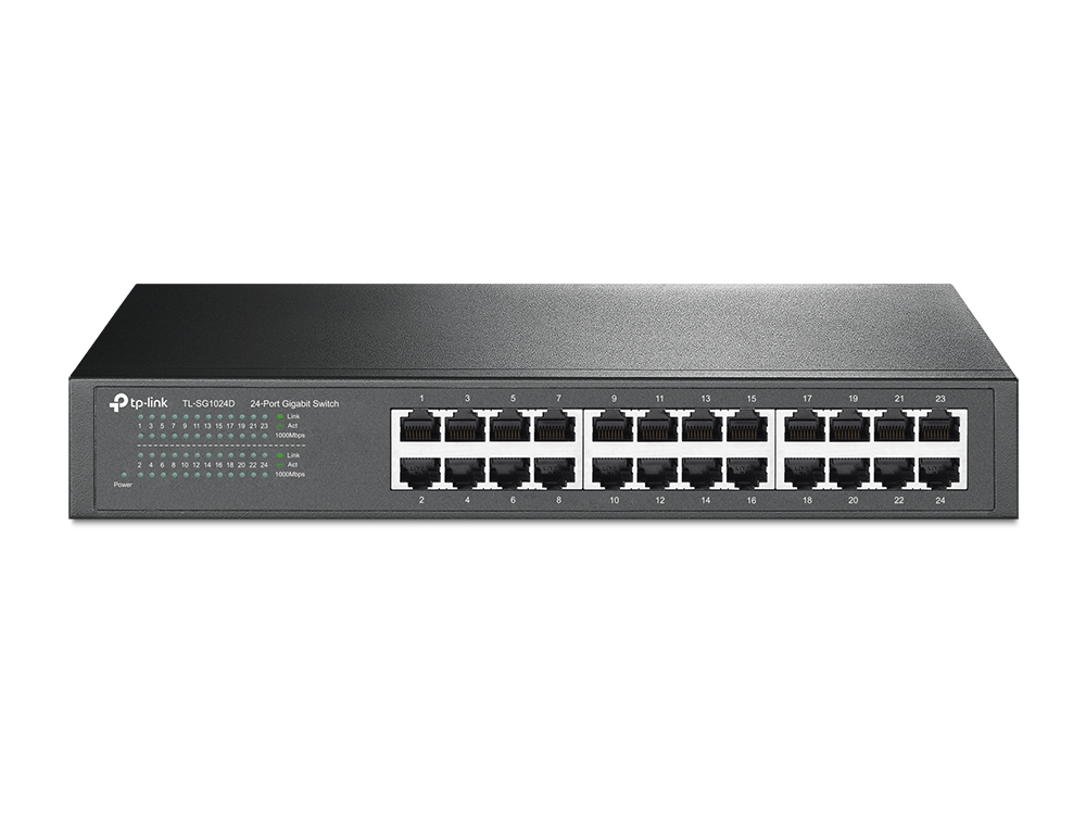 SWITCH INTELIGENTE SENCILLO DE 24-PUERTOS 10-100-1000MBPS TL-SG1024D