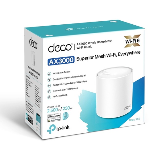 [ADATPLDCX501POU] DECO X50 TP-LINK OUTDOOR WI-FI 6 MESH AI AX 3000 OUTDOOR 1PACK