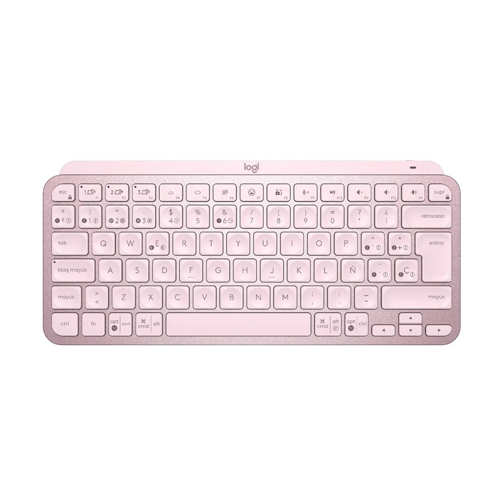 TECLADO LOGITECH MX KEYS MINI INALAMBRICO RF WIRELESSBLUETOOTH ROSA