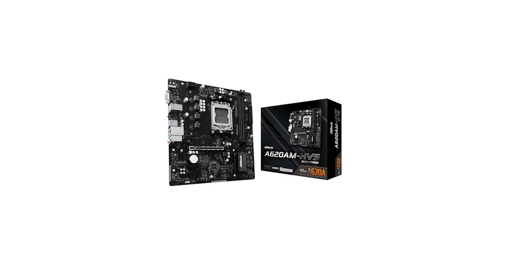 MBO ASROCK A620AM-HVS AMD Socket AM5 Ryzen 9000 2XDDR5 D-Sub HDMI 2M.2 3USB3.2 PCIe4.0 mATX