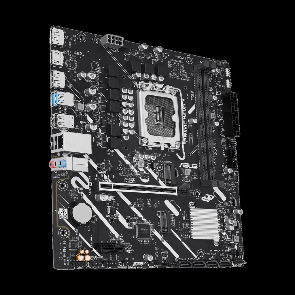 MBO ASUS H810M-E Intel Core Ultra LGA1851 2xDDR5-6400 HDMI 2xDP 2M.2 9USB PCIe4.0 micro ATX