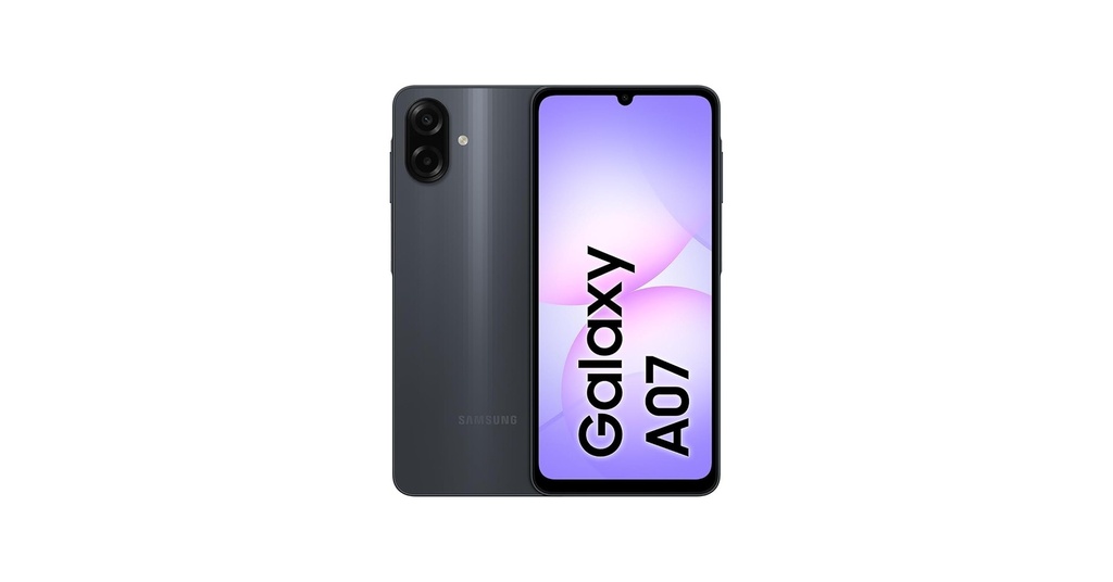 CELULAR SAMSUNG GALAXY SM-A07 OC 4GB 128GB 5G-LTE 6.7INC HD 2CAM USB-C ANDROID 14 BLACK