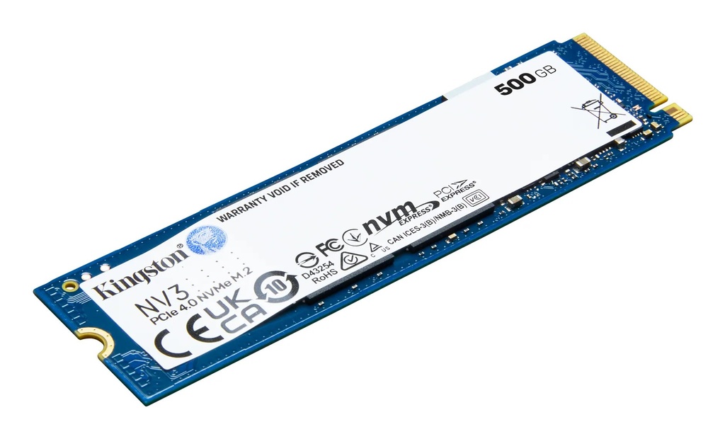 SSD KINGSTON 500GB M.2 2280 SNV3S-500G PCIe 4.0 x 4 NVMe 5000-3000MB-s NAND 3D