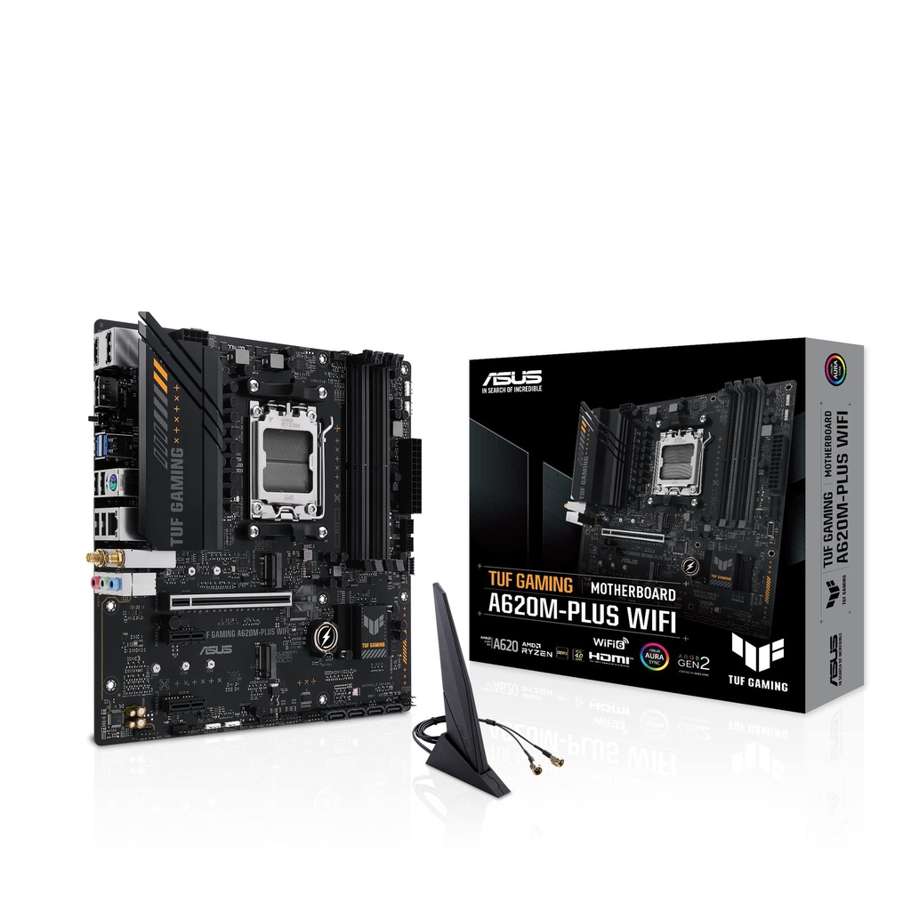 MBO ASUS A620M-Plus Wifi AMD AM5 Ryzen 7000 Series 4DDR5 HDMI 2DP 2M.2 USB3.2 PCIE4.0 mATX