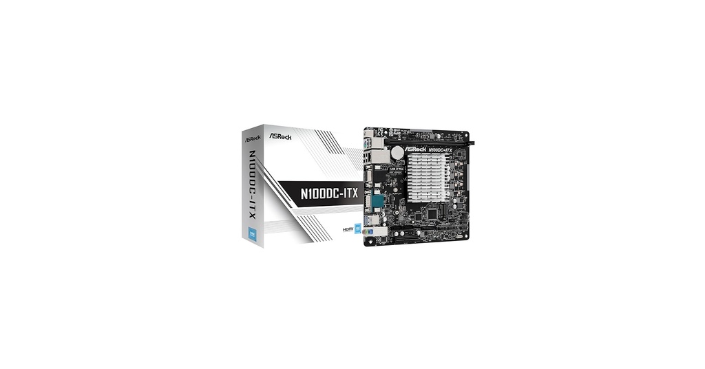 MBO ASROCK N100DC-ITX - Intel Quad-Core N100 DDR4-2-SATA3 Supports Intel Turbo Boost Mini-ITX
