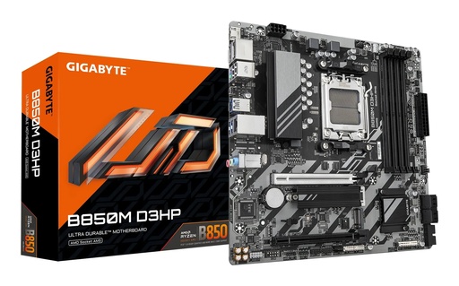 [TS-002118] MBO GIGABYTE B850M D3HP AM5 Ryzen 9000 4DDR5-8200 2DP HDMI 2M.2 USB3.2 PCIe 5.0 micro-ATX