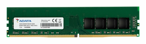 [DIMADA16GPC3200] DIMM ADATA BULK 16GB U-DIMM DDR4 3200MHZ PCU-25600 NON-ECC CL22
