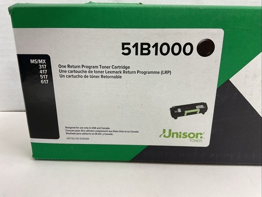 [SUMLEX51B4H00] TONER LEXMARK HIGH YIELD MS-MX 417 517 617