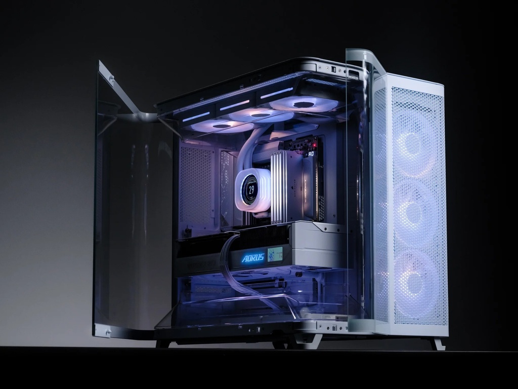 CASE CORSAIR ATX TRIPLE CAMARA AIR 5400 LX-R RGB iCUE LINK Tempered 2USB3.2 HD-Audio Mid-Tower Black
