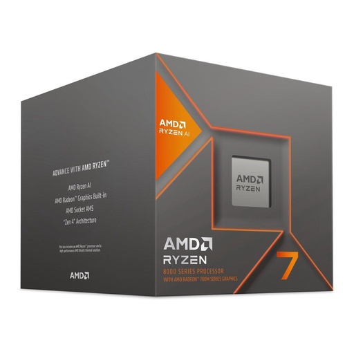 [PROAMD100001236] PROC. AMD RYZEN 7 8700G AM5 5.1GHZ 8CORE 16HILOS CACHE 24MB 65W WITH THERMAL SOLUTION