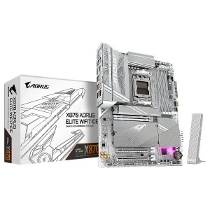 MBO GIGABYTE X870 AORUS ELITE X3D ICE WIFI7 AMD AM5 7-9000 4DDR5 HDMI 4M.2 10USB PCIe5.0 ATX