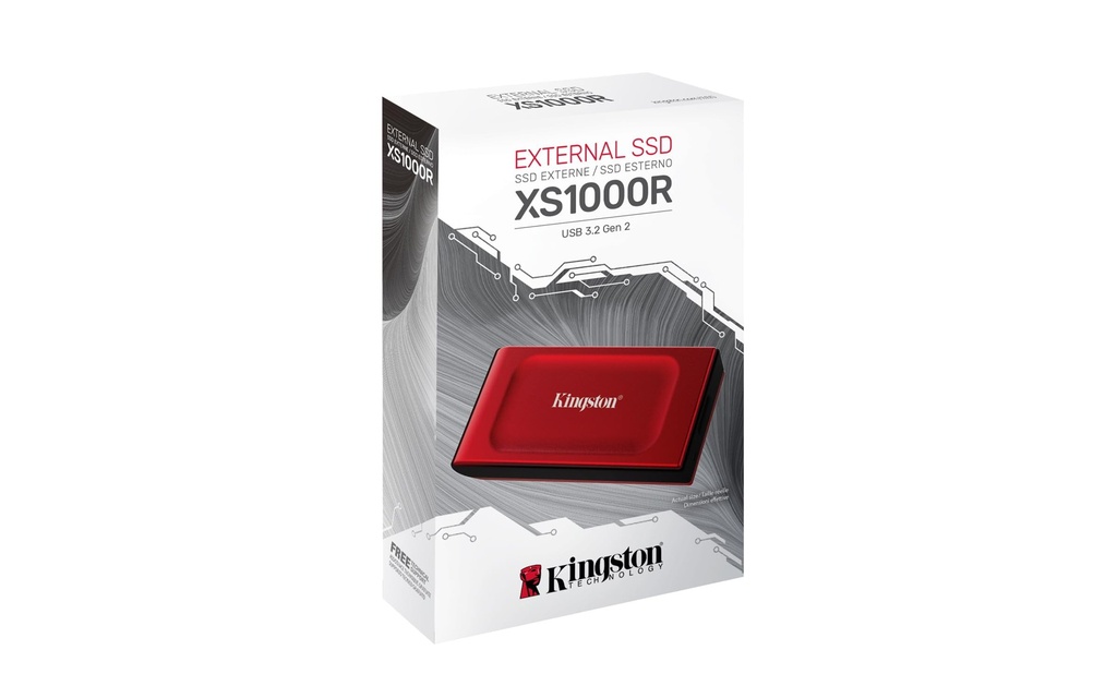 [HDDKINXS10002TB] SSD KINGSTON 2TB XS1000 PCIe 1050MBs-1000MBs NAND 3D USB-3.2 EXTERNO