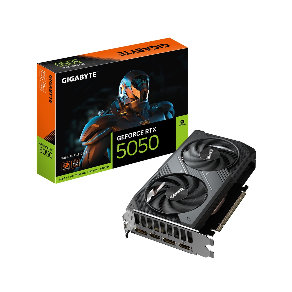 VIDEO GIGABYTE GeForce RTX-5050 WINDFORCE OC 8GB-GDDR6 128Bit 2HDMI 2DP 2Vent. PCIex5.0