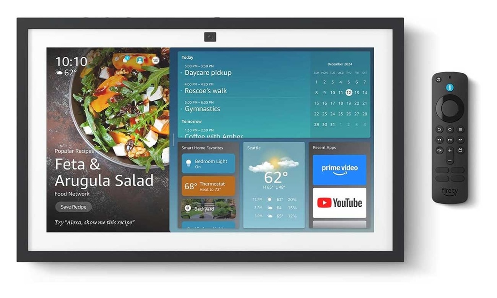 MONITOR AMAZON ECHO SHOW 15 FULL-HD 15.6inch Built-In Fire TV and ALEXA Control Remoto Negro