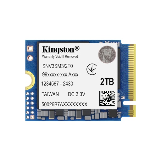 [HDDKINSNV3SM32T] SSD KINGSTON 2TB M.2 2230 NVMe PCIe 4.0 x 4 6000-5000MB-s NAND 3D