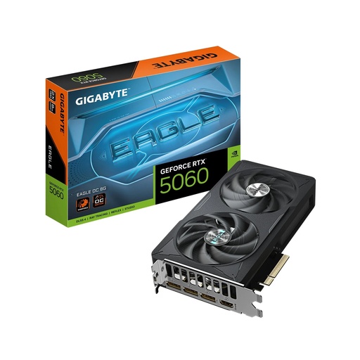 [VIDGIBN5060EO8G] VIDEO GIGABYTE GeForce RTX-5060 EAGLE OC 8GB GDDR7 128Bit HDMI 3DP 2Vent. PCIex5.0