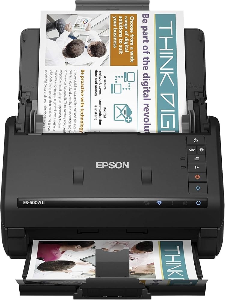 SCANNER EPSON ES-500WII 600-1200dpi WiFi USB. MOD. ROJO. OPC.. ADF 35ppm-Duplex 70ipm
