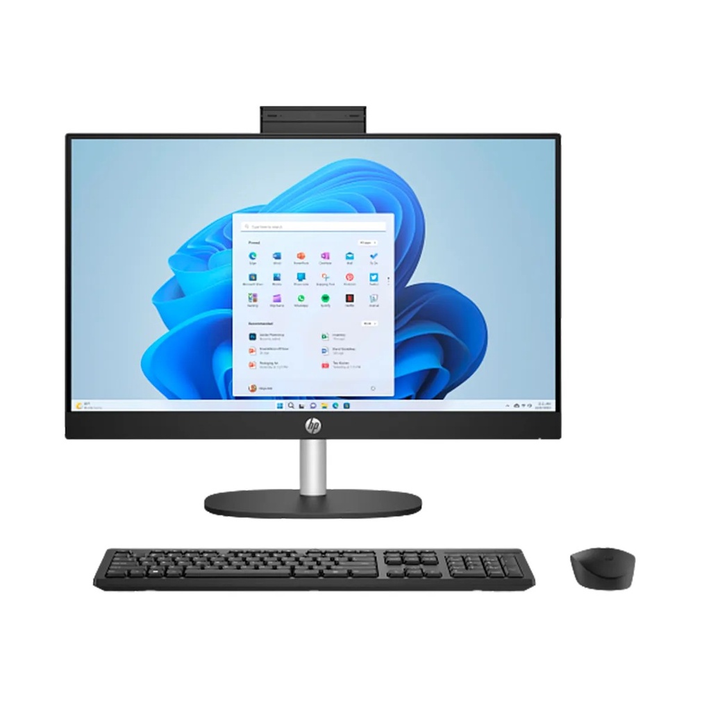 COP. HP AIO 24-cr0253la AMD Ryzen 5 8GB 512GB-M.2 23.8IInch-FHD HDMI USB-C 2USB-A-FreeDos BLACK