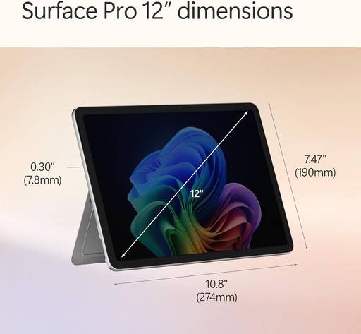 [TS-003236] Surface Pro Microsoft Copilot+ Snapdragon X Plus 16GB 512GB 12Inch WiFi BT 2USB-C W11-H Platinum