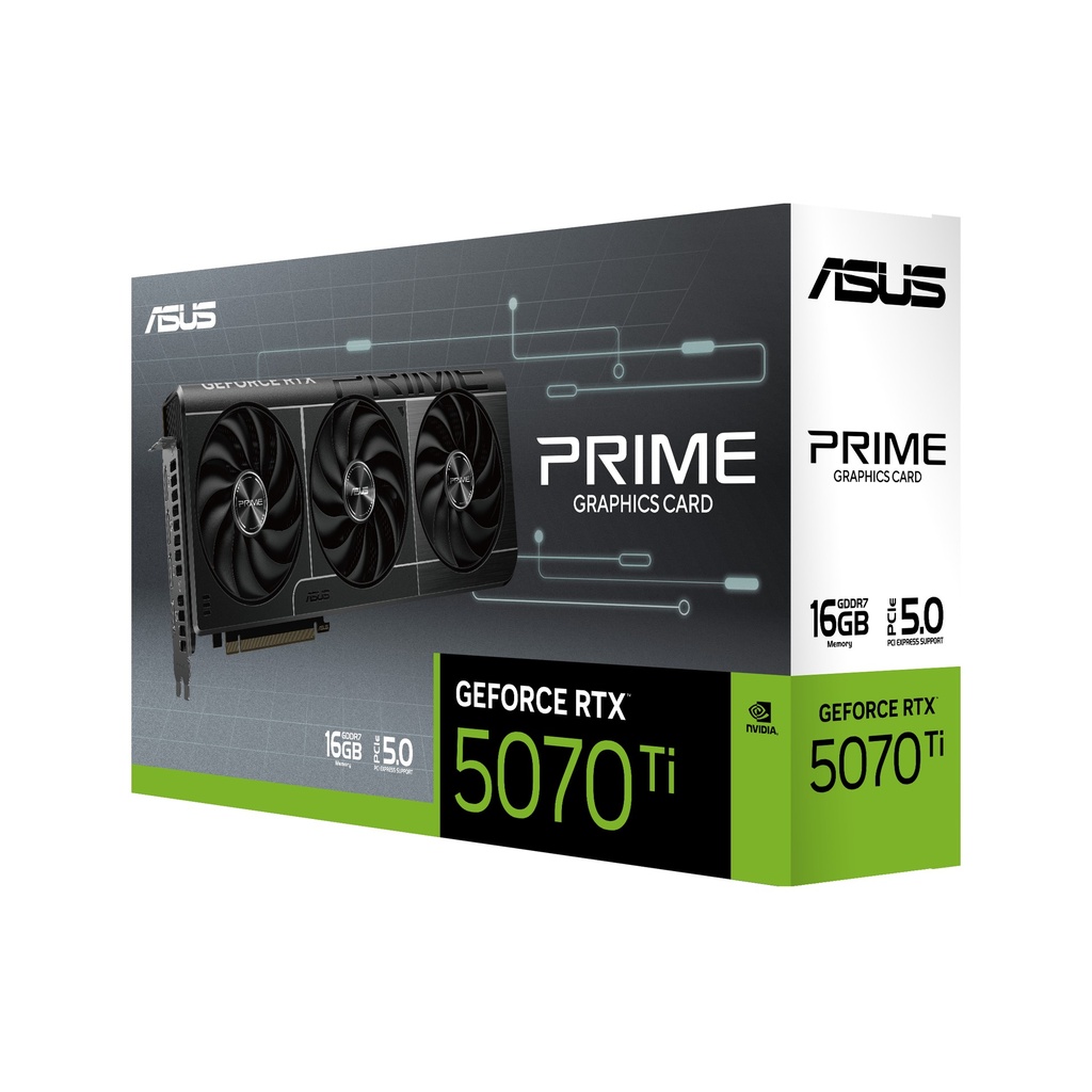 [VIDASUV0MF0M0AA] VIDEO ASUS PRIME GeForce RTX-5070 TI OC Edition 16GB GDDR6X 256BIT HDMI 3DP 3Vent PCIe 5.0