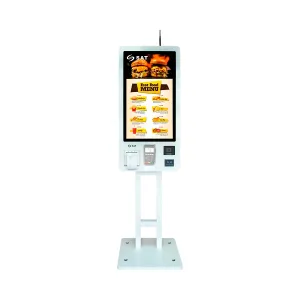 KIOSKO SAT TRANSACCIONAL Intel I5 8GB 128GB 32Inch Wifi RJ45 Imp. Termica Lector Barras WC NFC