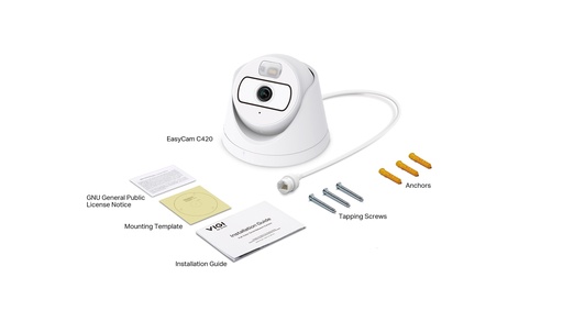 [CAMTPLEACAMC420] CAMARA TP-LINK VIGI EASYCAM C420 TIPO TORRETA 2.8MM INTERIOR 2MP FULL COLOR MICRO IP67 PoE ETHERNET